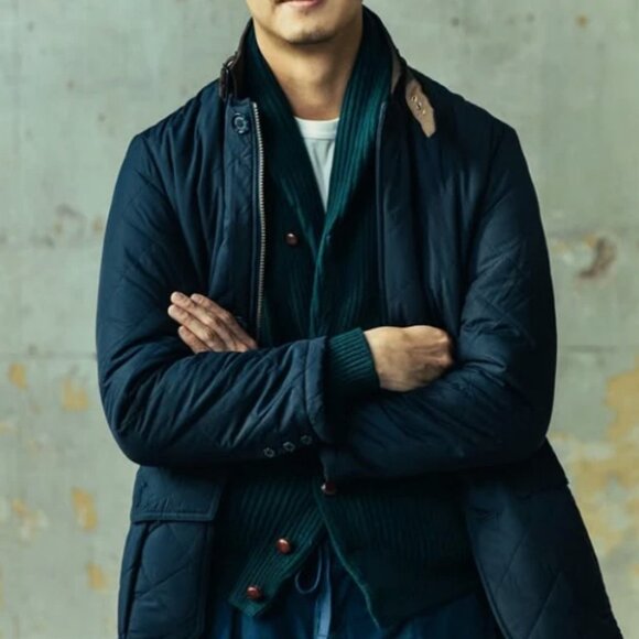 BARBOUR LUTZ Men's Quilted Jacket in Navy MSRP$380 Rugged & Sophisticated - Picture 3 of 16